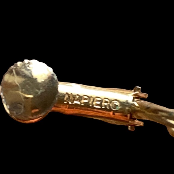 Vintage NAPIER Gold Plated Hoop Clip on Earrings Women’s Jewelry - Picture 5 of 6